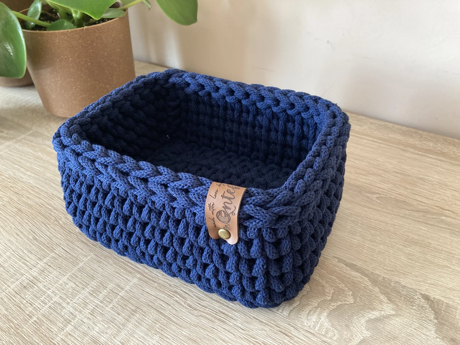 Koszyki prostokątne ze sznurka bawełnianego