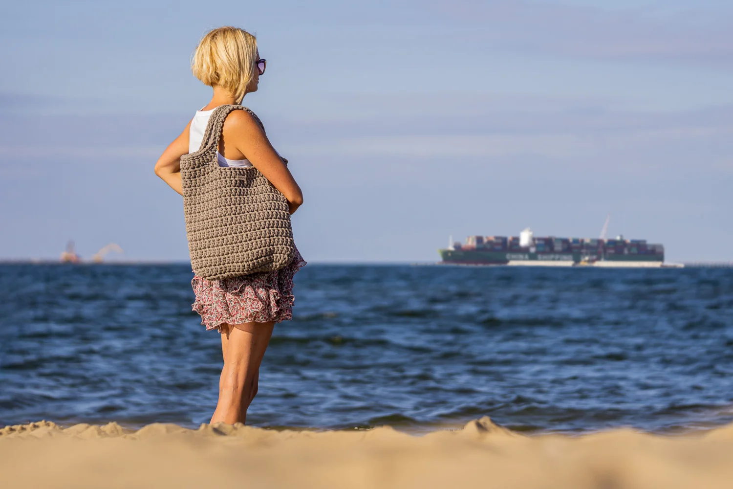 CASUAL — szydełkowa torebka typu shopper