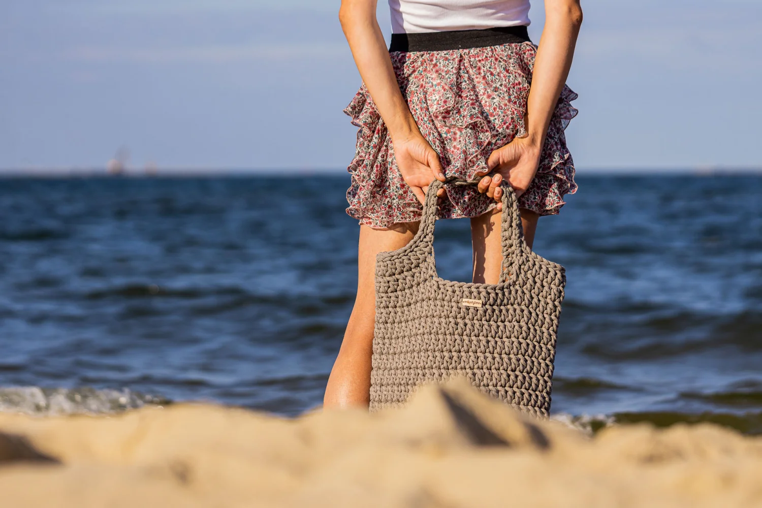 CASUAL — szydełkowa torebka typu shopper