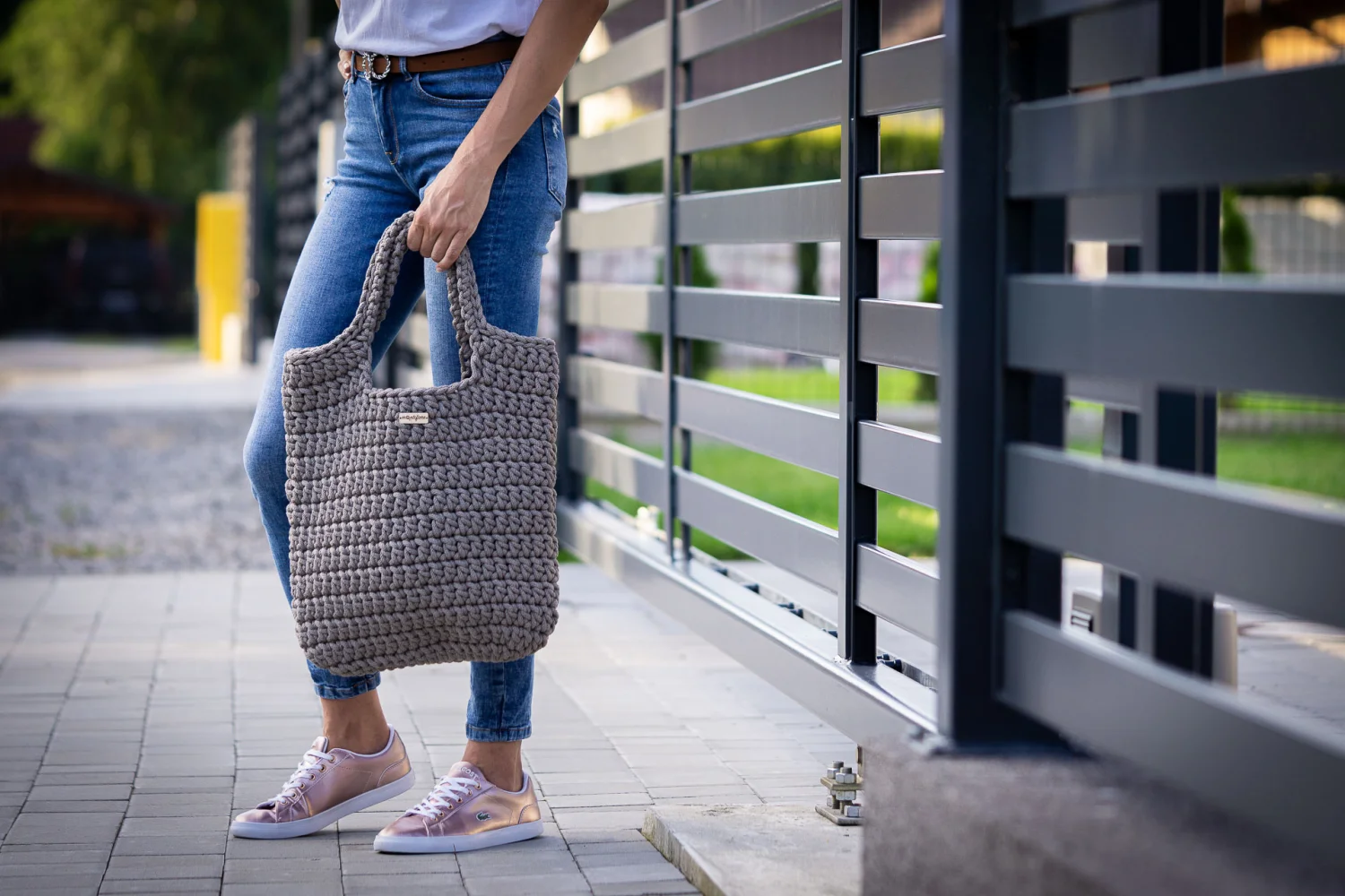 CASUAL — szydełkowa torebka typu shopper