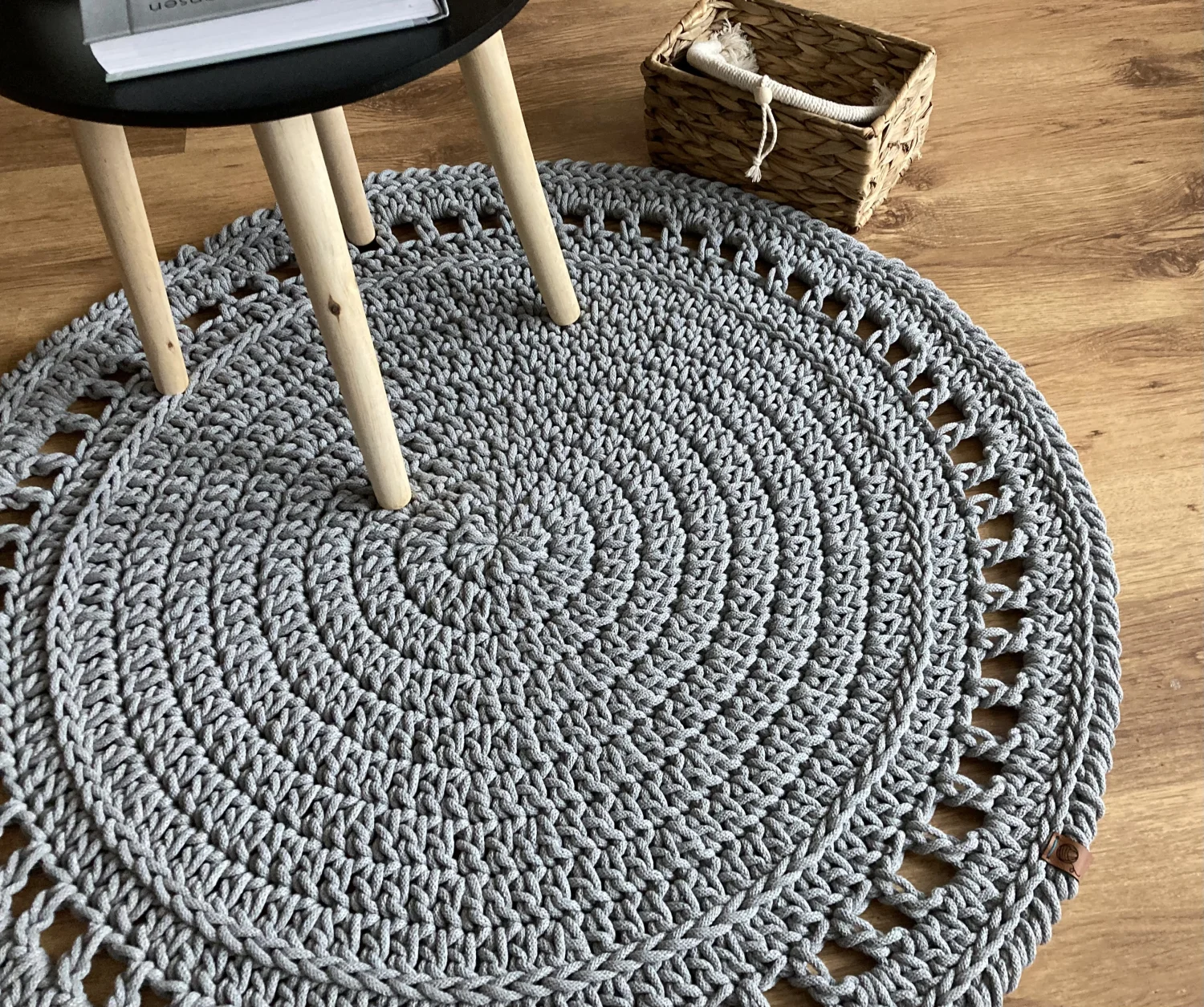 BOHO — okrągły dywanik ze sznurka