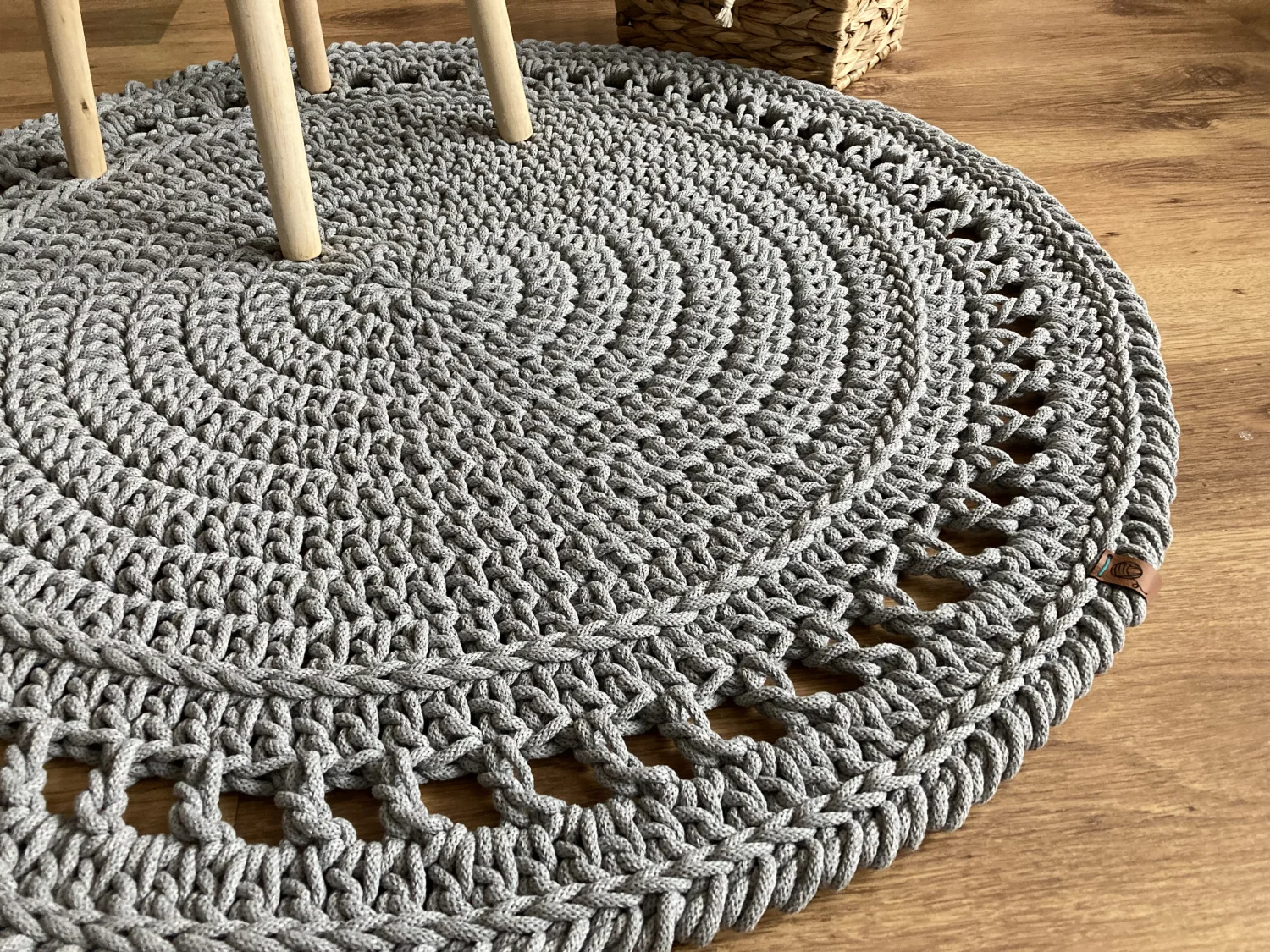 BOHO — okrągły dywanik ze sznurka