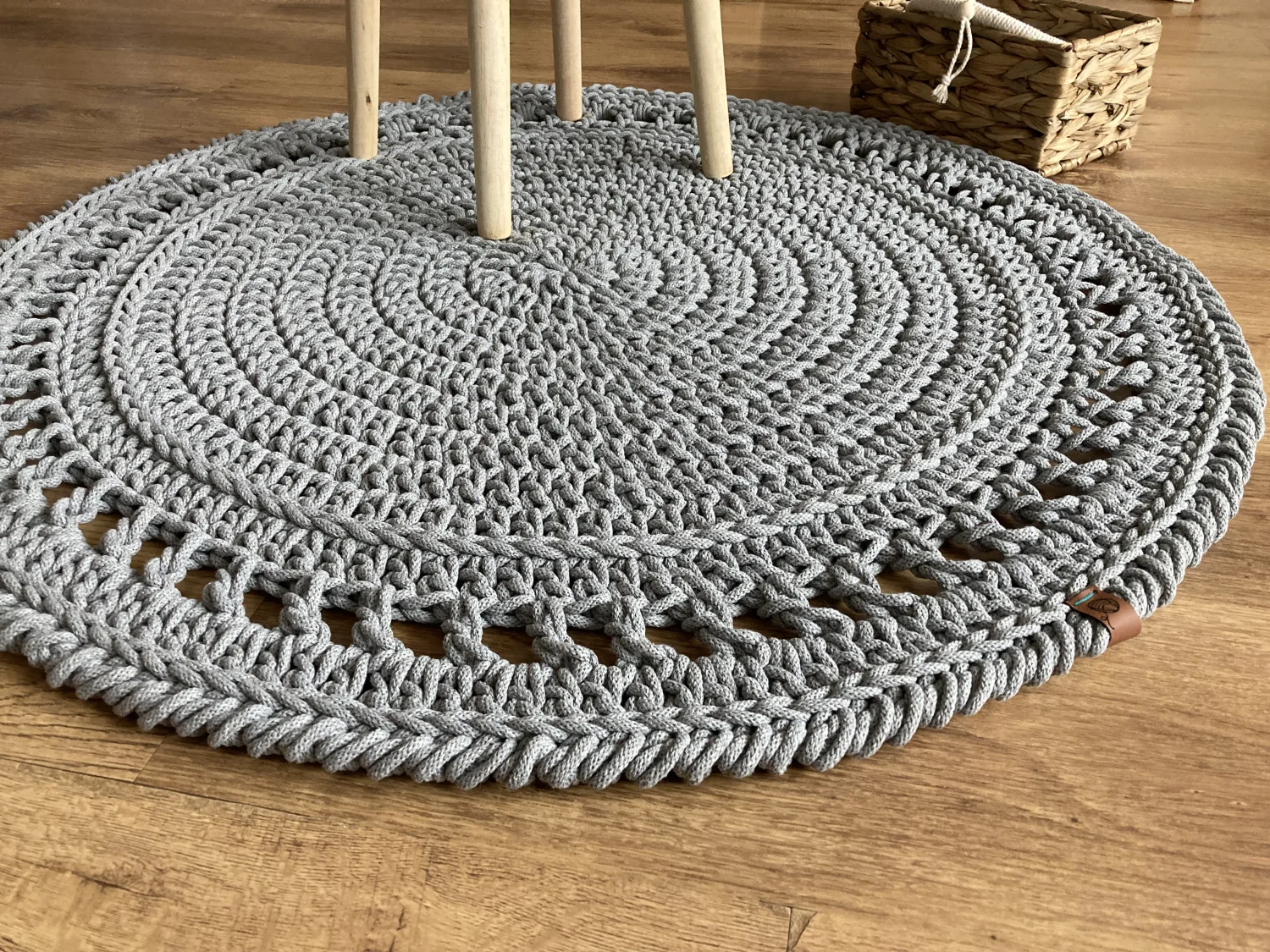 BOHO — okrągły dywanik ze sznurka