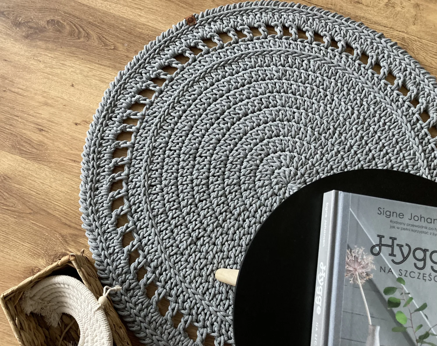 BOHO — okrągły dywanik ze sznurka