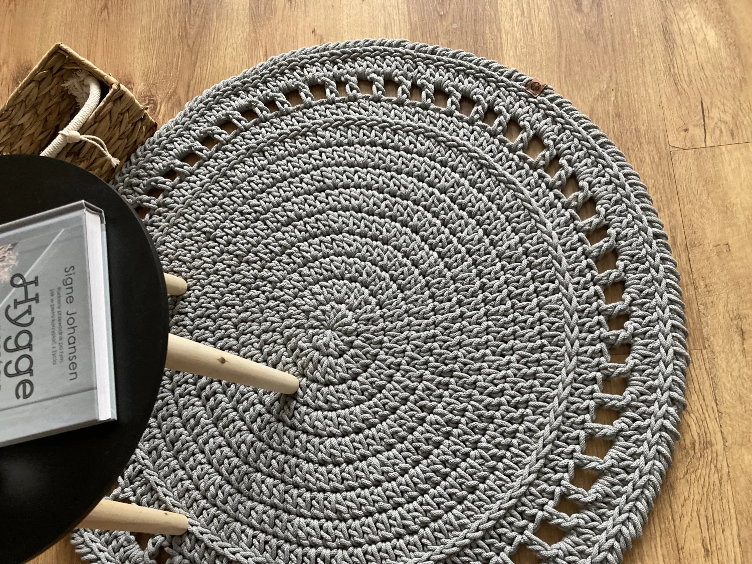 BOHO — okrągły dywanik ze sznurka