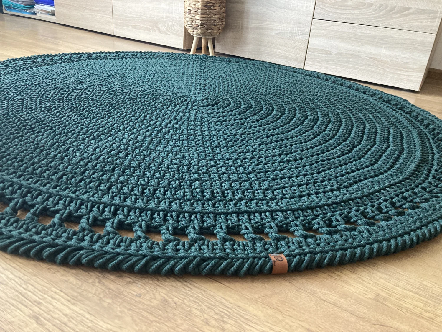 BOHO — okrągły dywanik ze sznurka