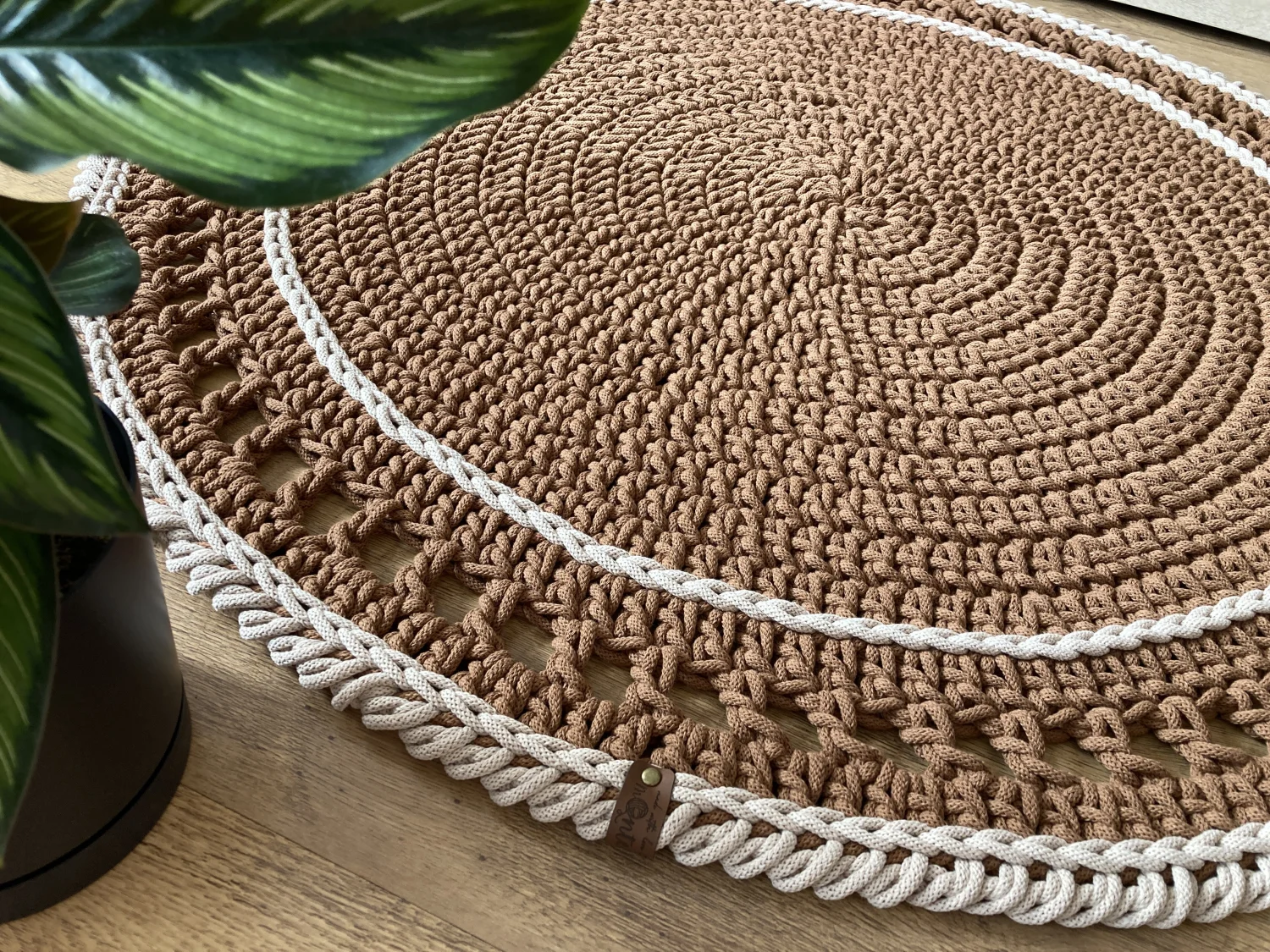 BOHO — okrągły dywanik ze sznurka