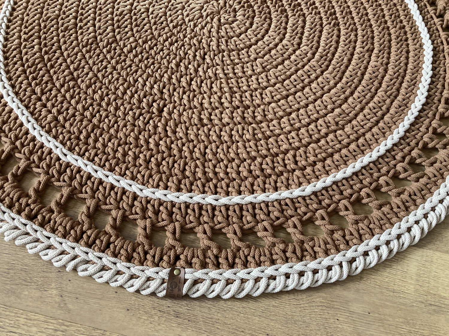 BOHO — okrągły dywanik ze sznurka