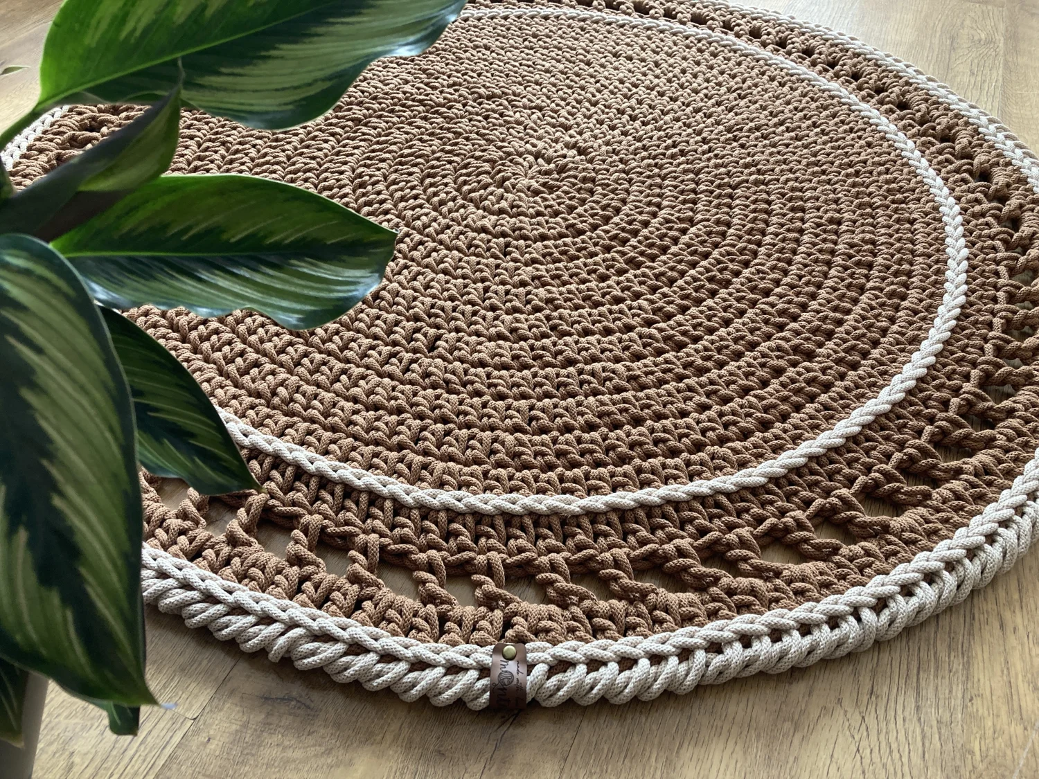 BOHO — okrągły dywanik ze sznurka