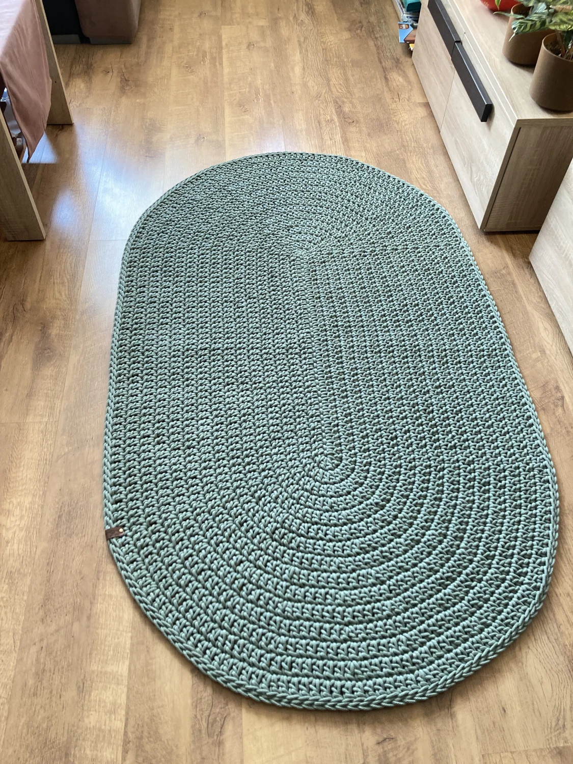 Dywanik OMNIA OVAL ze sznurka bawełnianego — handmade