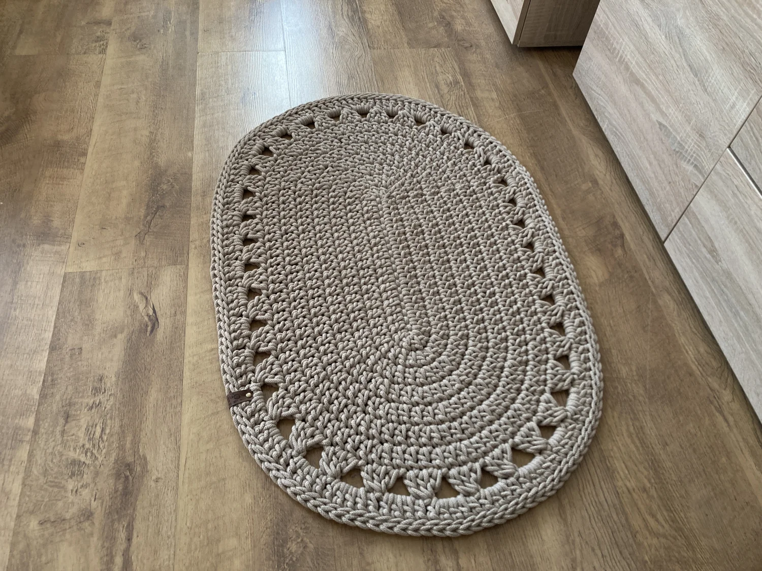 Dywanik OMNIA DAISY II ze sznurka bawełnianego — handmade