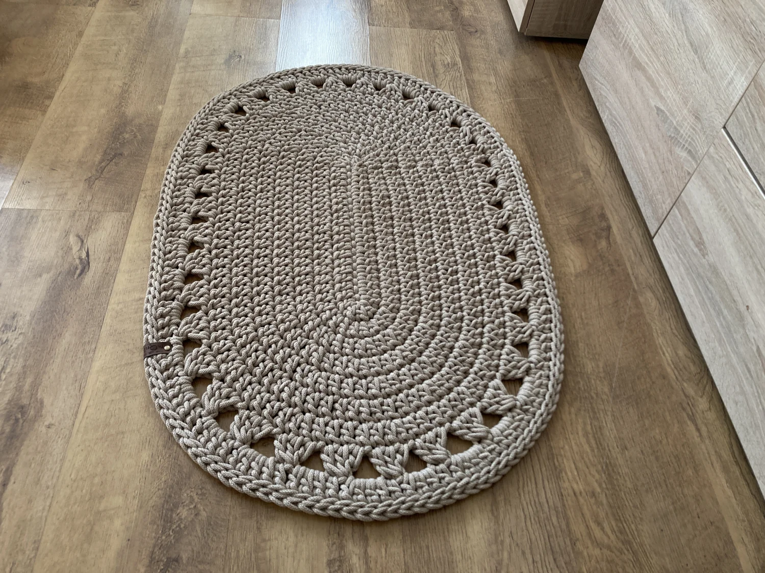 Dywanik OMNIA DAISY II ze sznurka bawełnianego — handmade