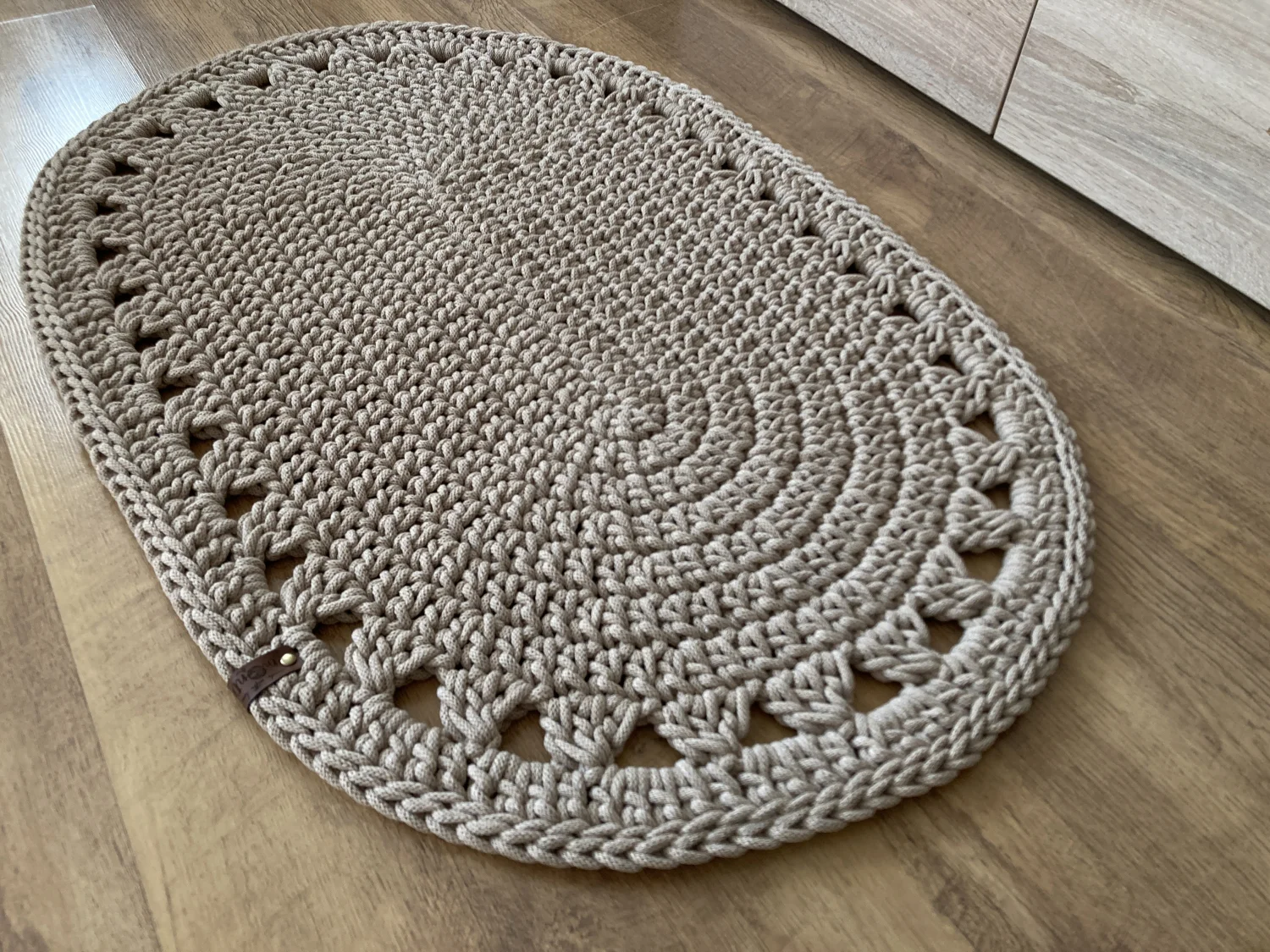 Dywanik OMNIA DAISY II ze sznurka bawełnianego — handmade