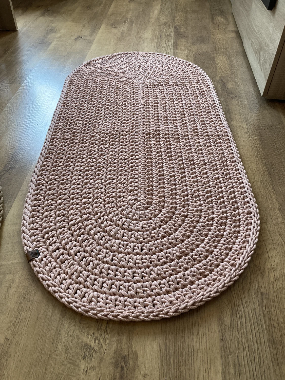 Dywanik OMNIA OVAL ze sznurka bawełnianego — handmade