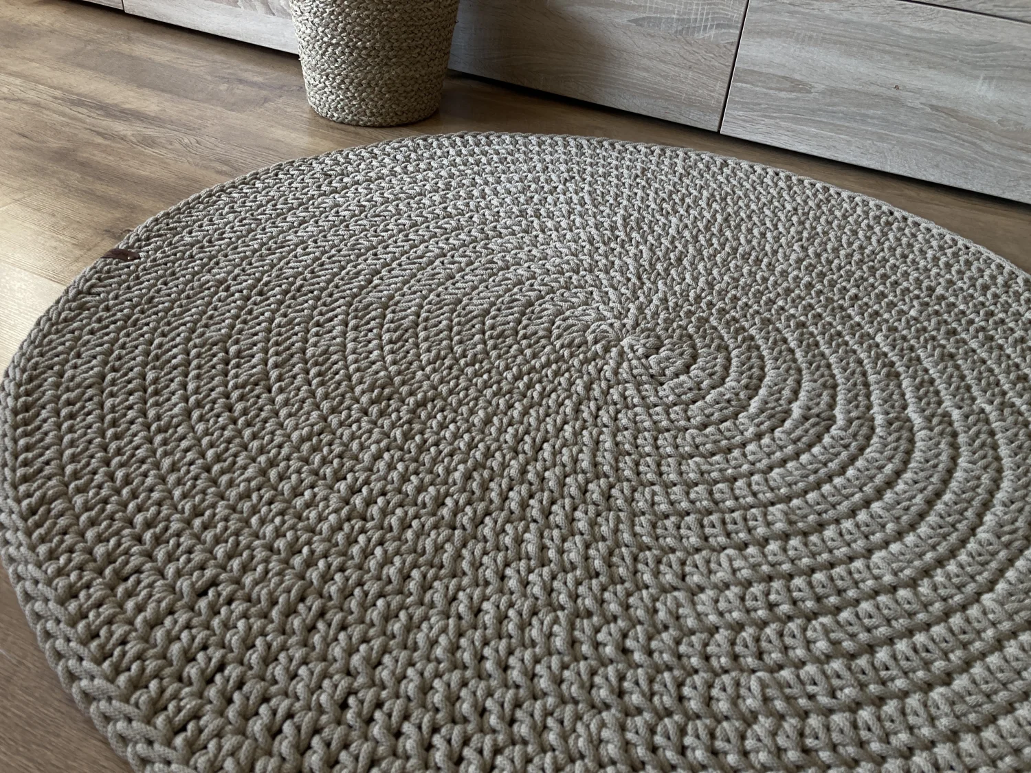 OMNIA — okrągły dywan ze sznurka bawełnianego