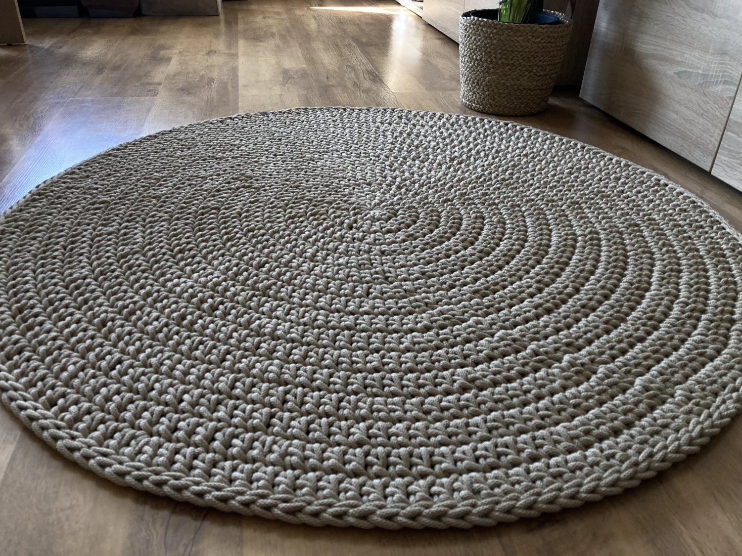 OMNIA — okrągły dywan ze sznurka bawełnianego